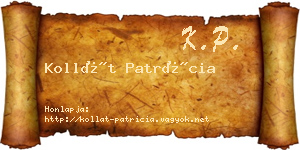 Kollát Patrícia névjegykártya
